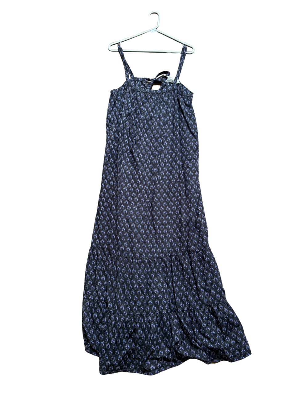 Acacia Swimwear Cotton Flowy Floral Tiered Maxi Tie Back Maxi Dress M Beachy